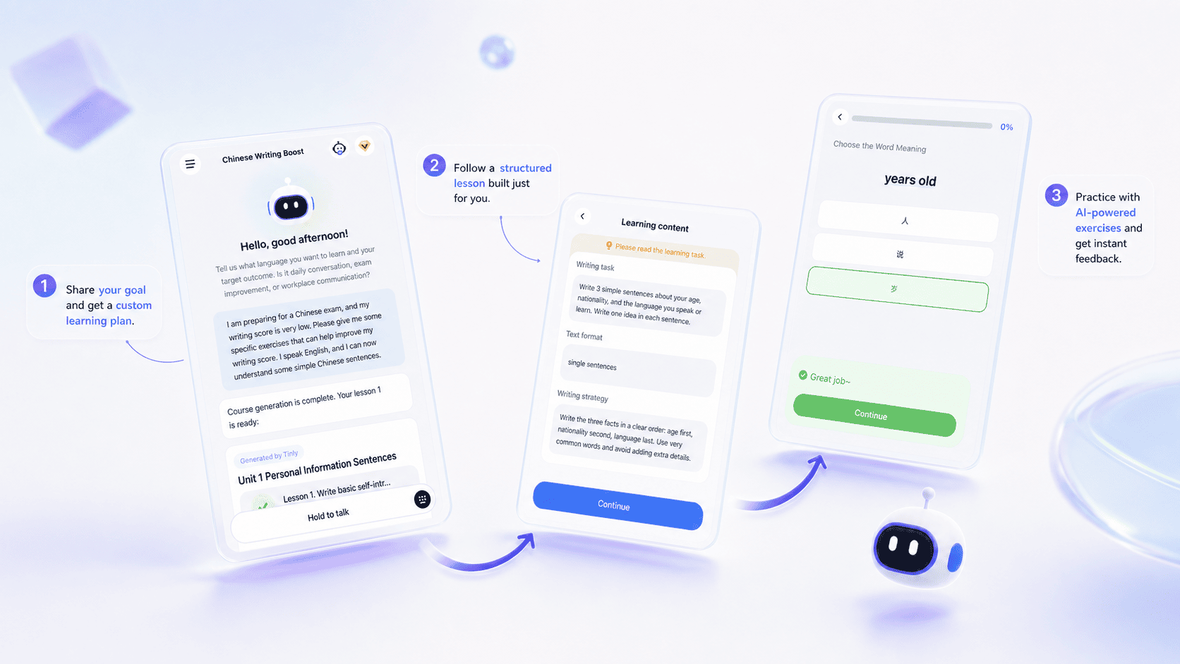 AI powered English learning preview